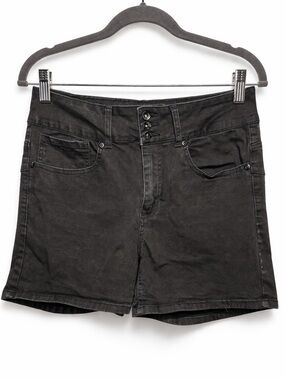 Hot Topic Black Super Skinny Shorts 4” Inseam High Rise Alt Grunge Size 11